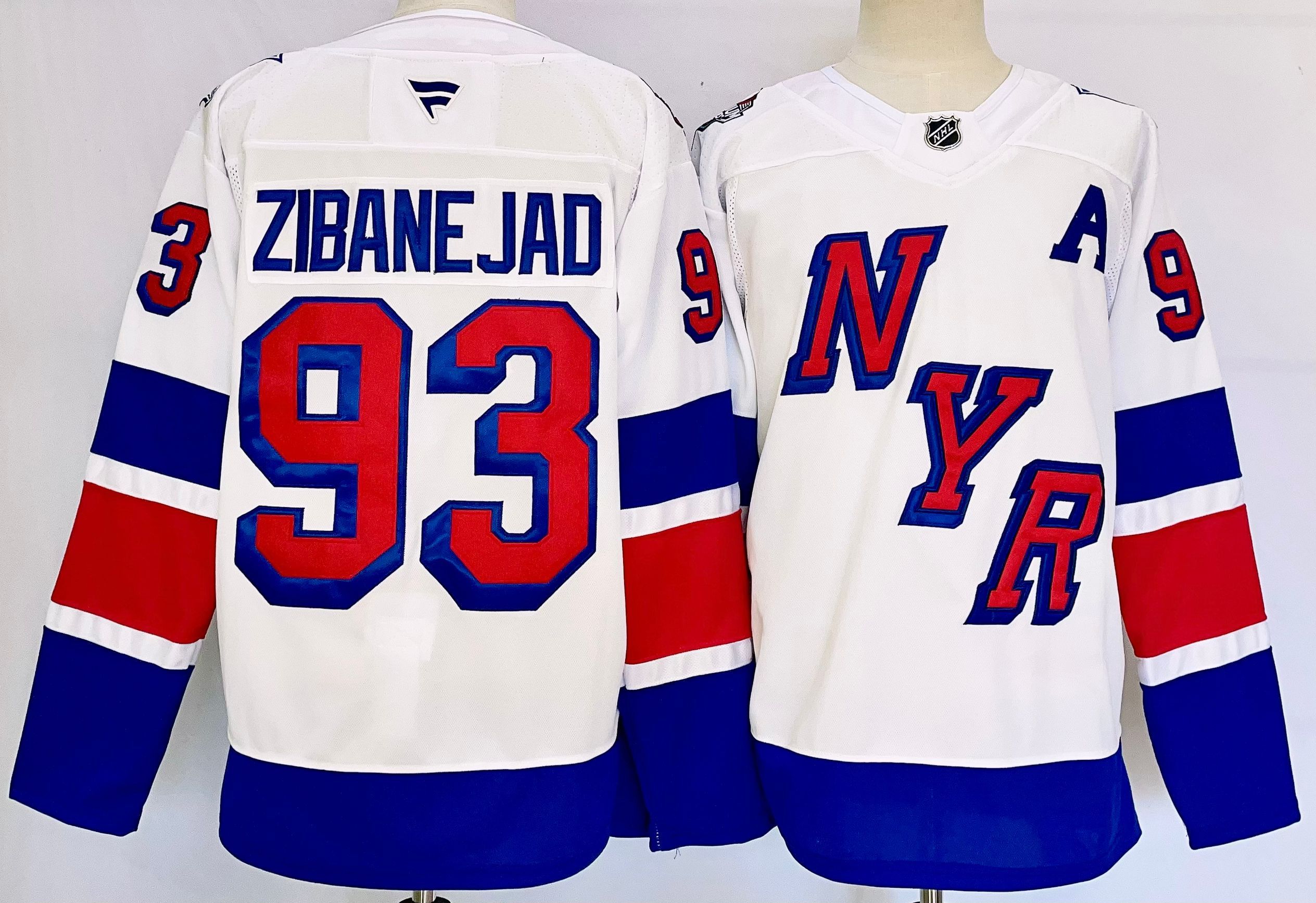 Men New York Rangers 93 Zibanejad White 2025 Home Premier Player NHL Jersey